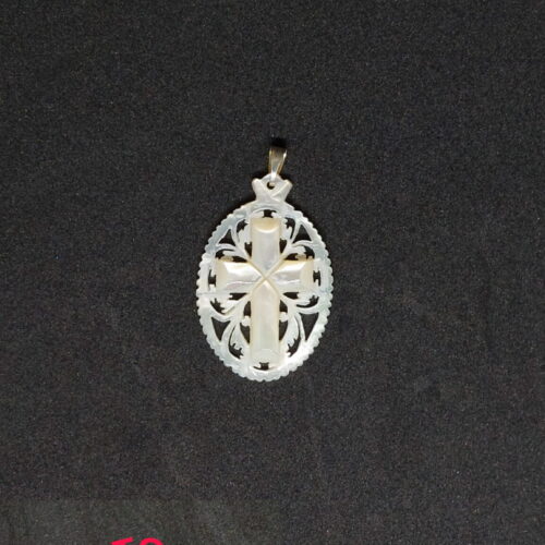 Mother of pearl handmade Cross 10g round
