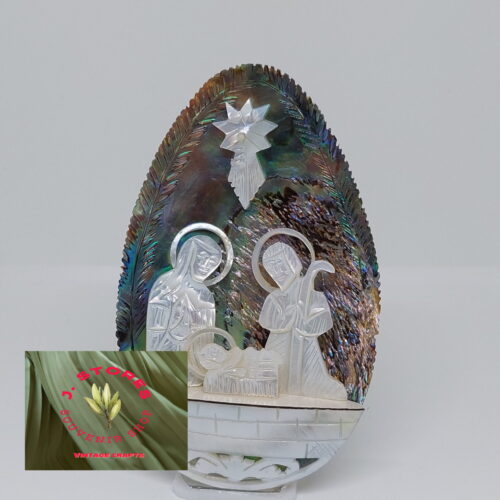 Mother of pearl handmade shell nativity jerusalem holy land bethlehem 50g