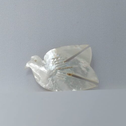 Mother of pearl handmade dove brooch